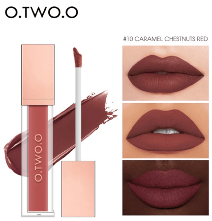 أحمر شفاه سائل مطفي من او تو او - Caramel chestnuts red 010
