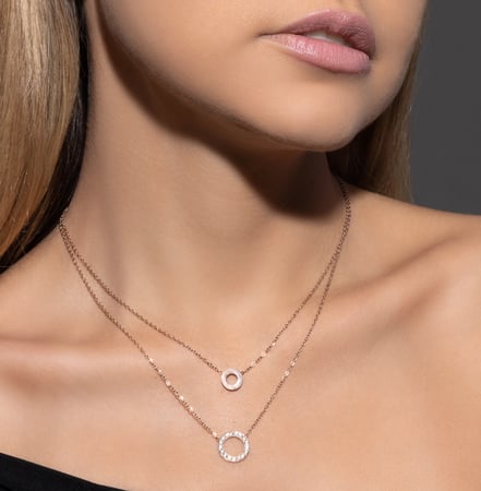 Zirconia Necklace in 18K Gold Plated