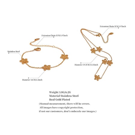 Fleur Bracelet in 18K Gold Plated