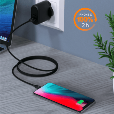 كيبل معتمد لشحن الأيفون LIGHTNING قماش مقوى موديل F01