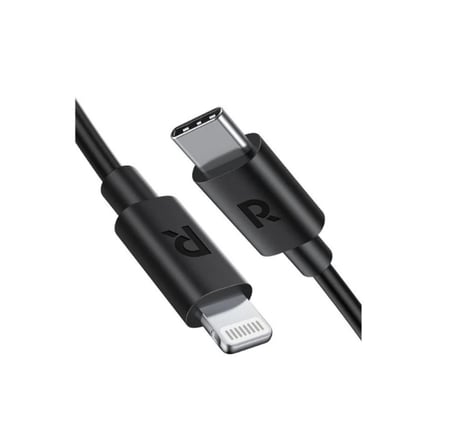 كيبل راف باور من تايب سي إلى لايتنينق 1 متر - اسود