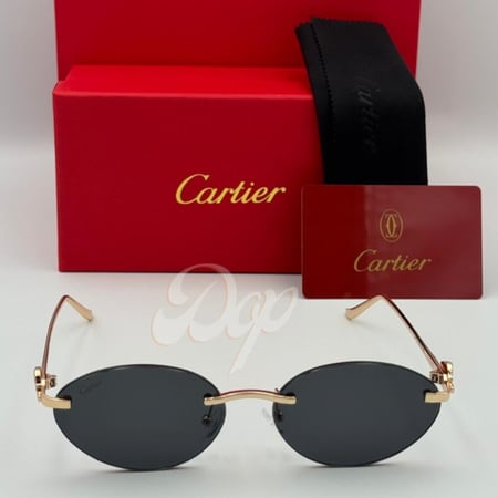 نظارة كارتير پانتير دو ذهبي عدسة سوداء