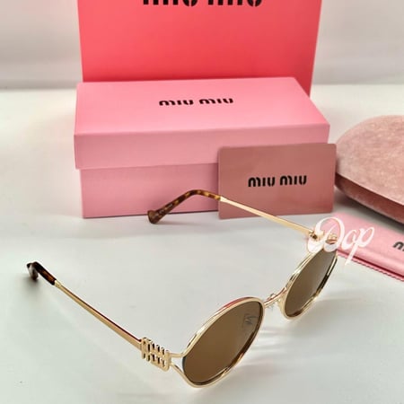 نظارة ميو ميو بُني داكن