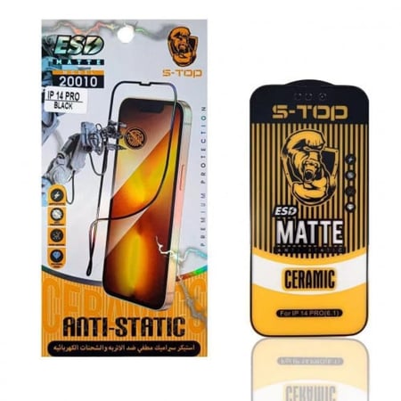 حماية شاشة  أيفون نانو سرميك   مطفي ضد البصمه شركة S-TOP