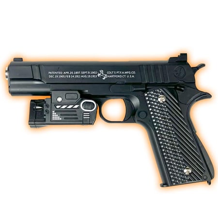 لعبة مسدس خرز  شكل واقعي مع قطع حديد