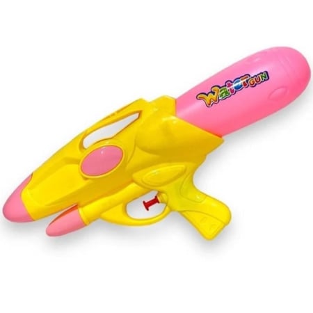 مسدس رشاش مياه كبير بلون روز وأصفر