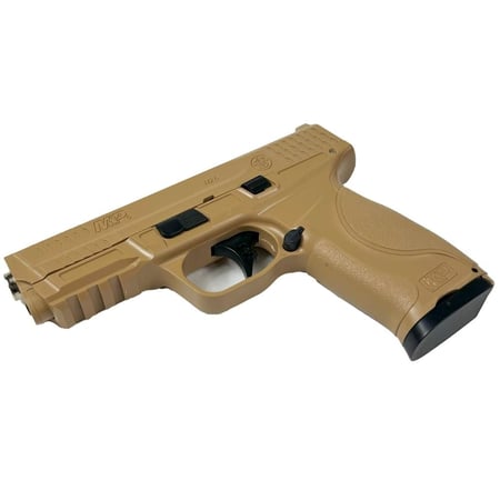 مسدس خرز  شكل واقعي  لون فضي مع قطع حديد