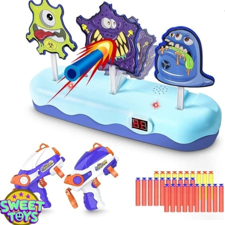 مجموعة التصويب مكونة من منصة تصويب ومسدسات