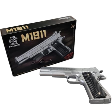 مسدس خرز لون فضي وزن ثقيل