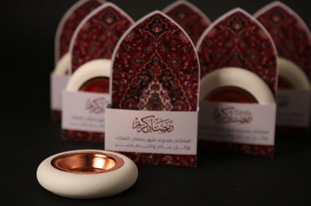 تغليف هدايا وتوزيعات رمضان لمباخر الجبس الفرنسي في مكة المكرمة
