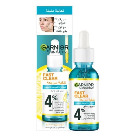 غارنييه سيروم تنقية سريعة مقاوم للحبوب ويخفف البقع الداكنة- 30 مل