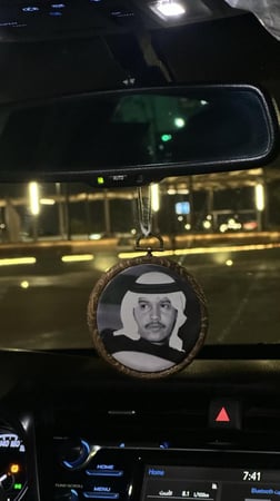 تعليقة سيارة طباعة خشب - حسب الطلب -