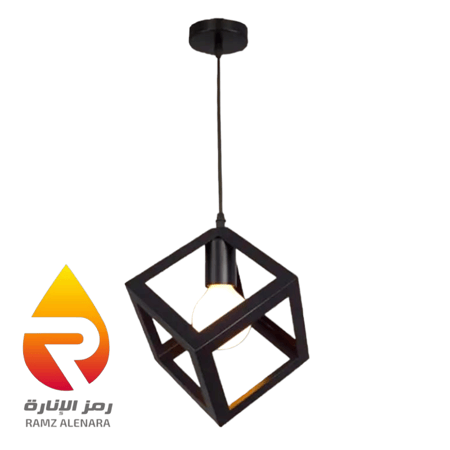 علاقي حديد مفرد أسود بدون لمبه 1527/1-BK