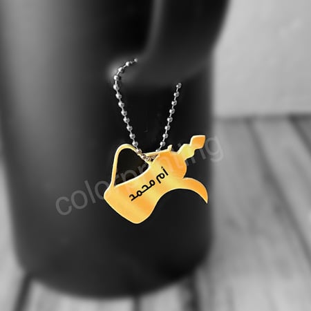 تعليقة شكل شاي وقهوة بلاستيك