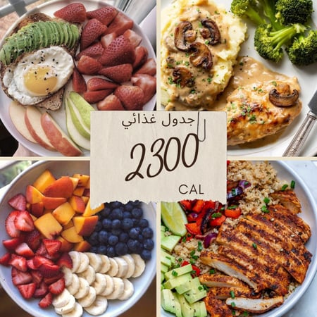نظام غذائي 2300 سعرة حرارية
