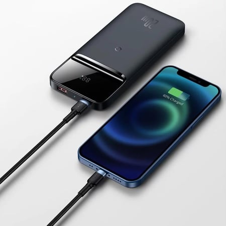 شاحن سفري باور بانك 10 آلاف وير لس  20 واط بيسوس ضمان سنتين