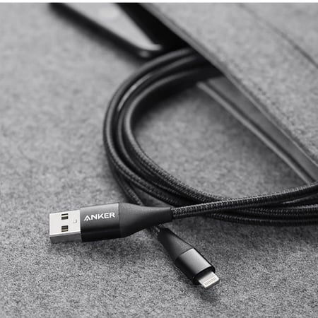 كيبل أيفون 1 متر قماش (أنكر) - ضمان سنتين