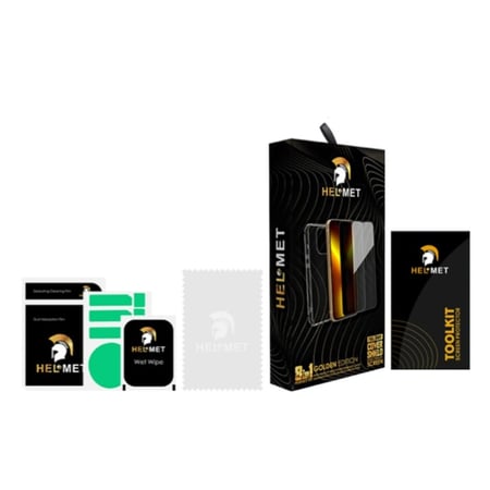 اقوى بكج حماية ايفون 13 كاميرتين 8 في 1 هيلمت الاصدار الذهبي