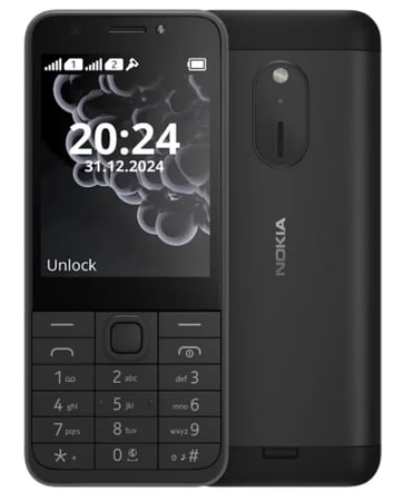 جوال نوكيا 230 شريحتين (أسود)