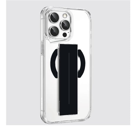 جراب (أيفون 16 بلس) شفاف مع مسكة ماق سيف