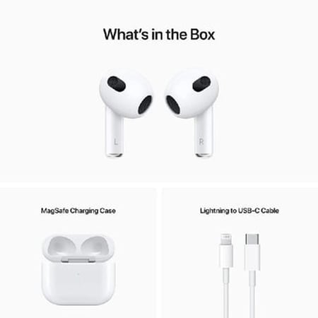 سماعة أبل (إيربودز 3 - AirPods 3) بلوتوث - ضمان سنتين