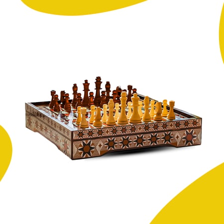 طقم شطرنج ستار VIP حاتم لوكس حجم كبير من بوينت بلسStar VIP Hatem Lux chess set, large size, from Point Plus