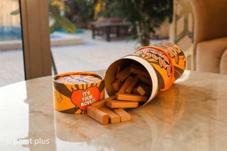 لعبة التوازن علبه 54قطعة من بوينت بلسBalance game, 54 pieces, from Point Plus