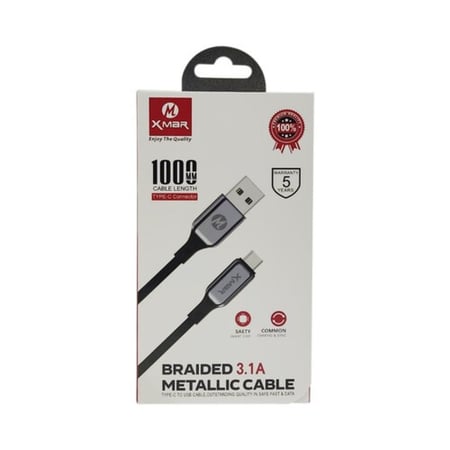 كيبل شحن تايب سي قماشي مقاوم للقطع CHARGING CABLE TYPE C to USB