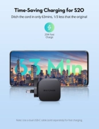 راف باور شاحن جداري منفذين بايونير 30 واط بي دي