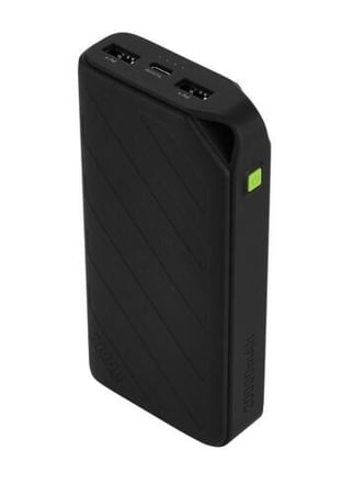 Brave باور بانك من جوي Goui بقوة 20000 mAh بثلاث منافذ سريعة الشحن  | لون أسود