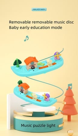 عربة أطفال مشاية موسيقية قابلة للطي