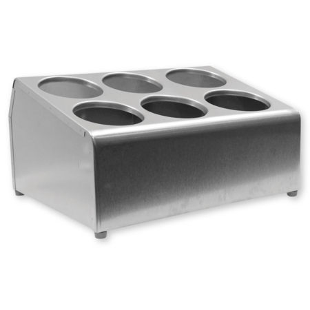 حامل ملاعق ستيل 6 فتحات من صفين