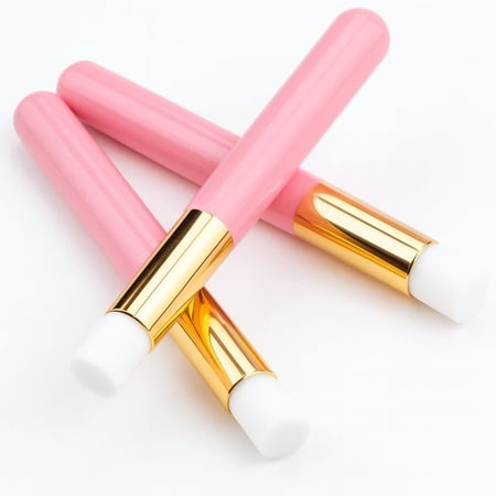 فرشاة تنظيف الرموش لون وردي شعيرات ناعمة للاستخدام