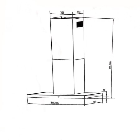 شفاط ماستر جاز 90 سم MGHT-90