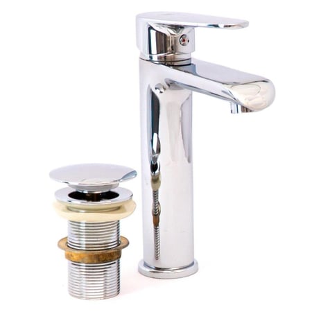 خلاط مغسلة قصير كروم سيلفر