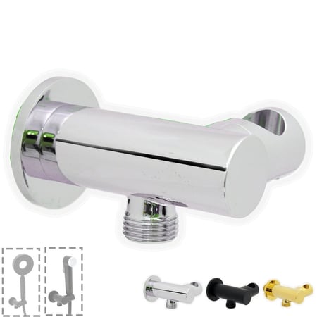 كوع وصلة نحاس ليما لمخرج شطاف مخفي كروم مدور مع حامل شطاف Lima 001/1001