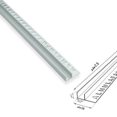 بروفايل تثبيت الزجاج و نعلة مخفية ألمونيوم