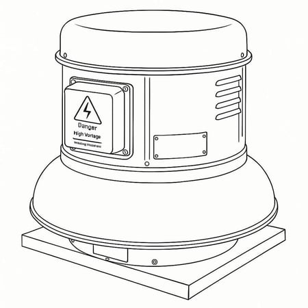 مروحة تهوية HEX 1240 CFM مقاومة للزيوت والحرارة