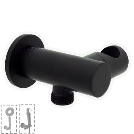 كوع وصلة نحاس ليما لمخرج شطاف مخفي كروم مدور مع حامل شطاف