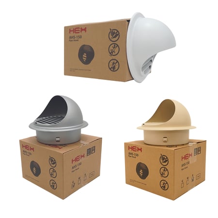 غالق مروحة شفط ستانليس ستيل 304 مطلي HEXCAP