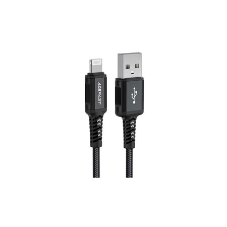 سلك AceFast يو اس بي الى لايتنينق الومنيوم بطول 1.8 متر - اسود