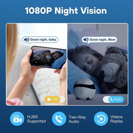 كاميرا مراقبة ذكية اينابوت لاسلكية مع حركة تلقائية بدقة Full HD مع ذاكرة 32 جيجابايت