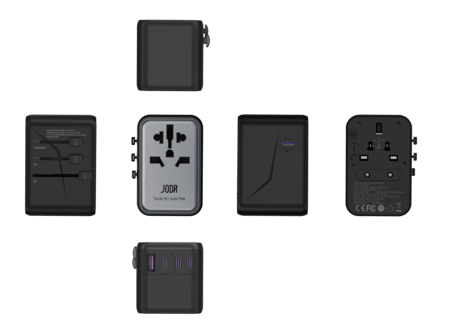 فيش سفر JODA TOUR متعدد المداخل بقوة 70 واط اربع منافذ تايب سي و منفذ يو اس بي