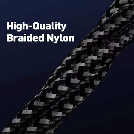 سلك JODA نايلون تايب سي الى تايب سي بقوة 60 واط بطول 2 متر - اسود