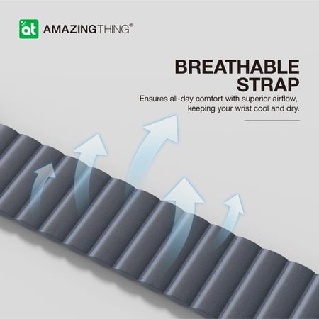 سوار جلد رياضي AmazingThing جلامور تيتانلنيك لساعة ابل 49/45/41