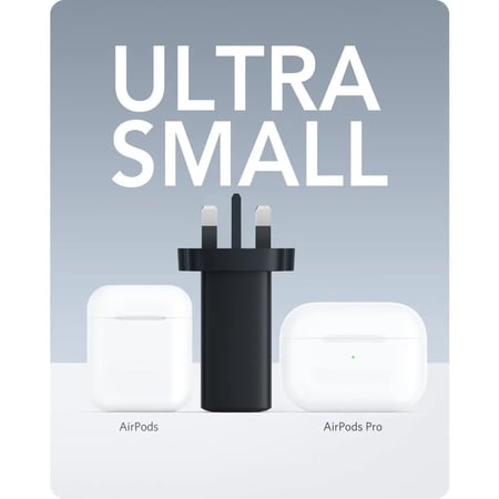 شاحن جداري انكر بقوة 65 واط بمنفذين تايب سي ومنفذ يو اس بي - اسود