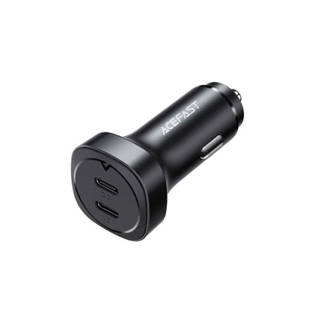شاحن سيارة ا AceFast B2 بقوة 72 واط منفذين تايب سي - اسود