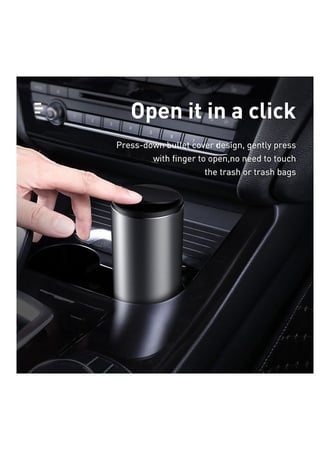 سلة مهملات بيسوس محمولة  للسيارة (كيس قمامة 1 لفة /30) اسود
