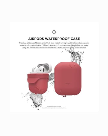 elago cases سيليكون لسماعات ابل البلوتوث مقاوم للماء - روز