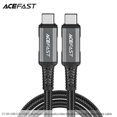 سلك AceFast C1 تايب سي الى تايب سي - اسود